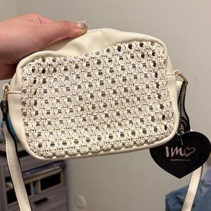 Imoshion Cream Woven Crossbody Bag